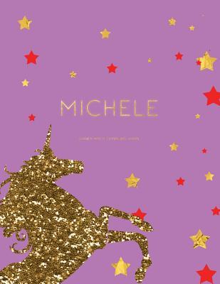 Full Download Michele - Purple Gold Unicorn Journal to Write in -  | ePub