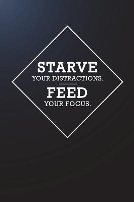 Full Download Starve Your Distractions. Feed Your Focus.: Motivational Blank Notebook 120 Numbered Blank Page Inspirational Sketchbook 6 X 9 Matte Softcover Journal -  | PDF