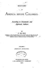 Full Download History of America Before Columbus, Volume I: American Aborigines - Peter De Roo file in ePub