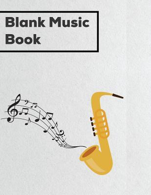 Download Blank Music Book: Blank Music Sheet Staves Manuscript, Musician's Notebook, Saxophone, Guitar, Piano - Blue Elephant Music file in PDF