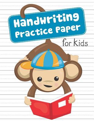 Full Download Handwriting Practice Paper for Kids: Blank Dotted Lined Sheets Writing Notebook Preschool Pre-K Kindergarten K-3 Students Cute Monkey Hanging from Tail Reading Book Cover - Studiometzger file in PDF