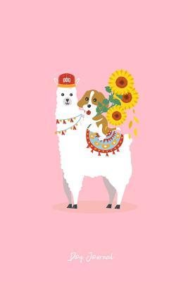 Download Dog Journal: Dot Grid Journal - Dog With A Llama With Sunflower Elements Cute Animal Gift Idea - Pink Dotted Diary, Planner, Gratitude, Writing, Travel, Goal, Bullet Notebook - 6x9 120 pages -  file in ePub