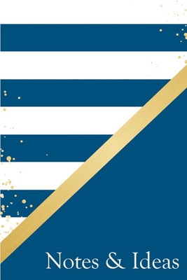 Full Download Notes & Ideas: Glam Gold Confetti Blue White modern Stripes Notebook 6x9 Inches 120 lined pages for notes, drawings, formulas Organizer writing book planner diary -  | ePub